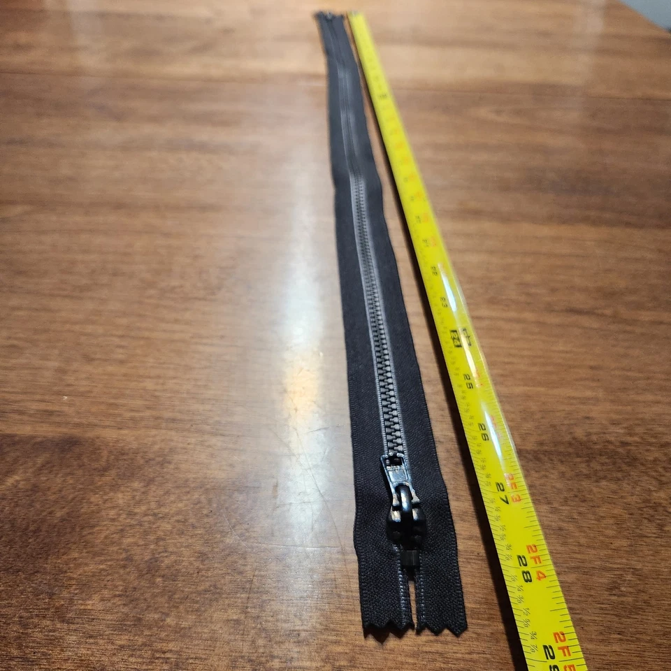 Lote a granel de 425 cremalleras Vislon YKK #5 28" negras 2 vías, tapicería/bolsa cerrada Foto 3 de 4