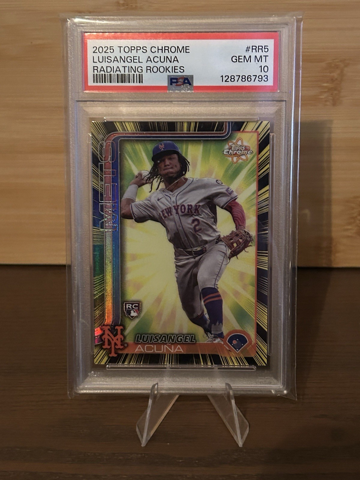 2025 Topps Chrome Radiating Rookies Luisangel Acuna PSA 10 GEM MINT