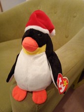 Ty Beanie Babies Zero The Penguin 🐧 Christmas ⛄ 🎄 Greetings  With Tags