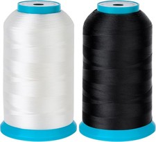 New brothread Set of 2 Black White Bobbin Thread/Bottom Thread BLACK WHITE