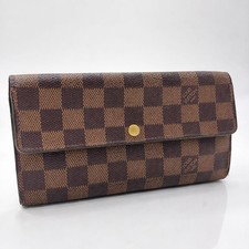 Portafoglio lungo Louis Vuitton Sarah Damier Ebene M61734 pelle originale
