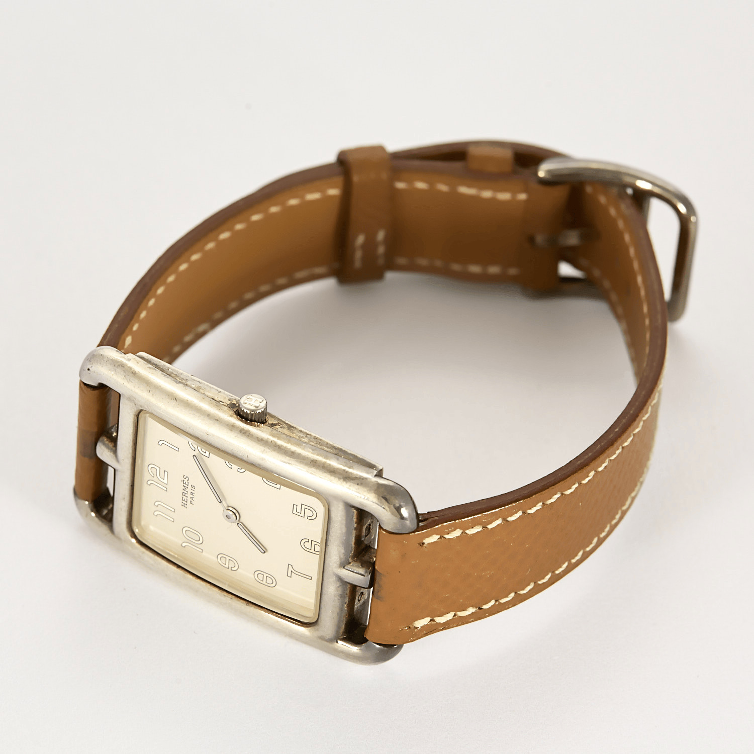 HERMÈS - CAP CODE - Steel Watch with Rectangular … - image 4