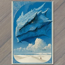 Art Print Cloud Creature Castle Coastline Turbulent Ocean Swells