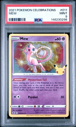 2021 POKEMON CELEBRATIONS #011 MEW PSA 9