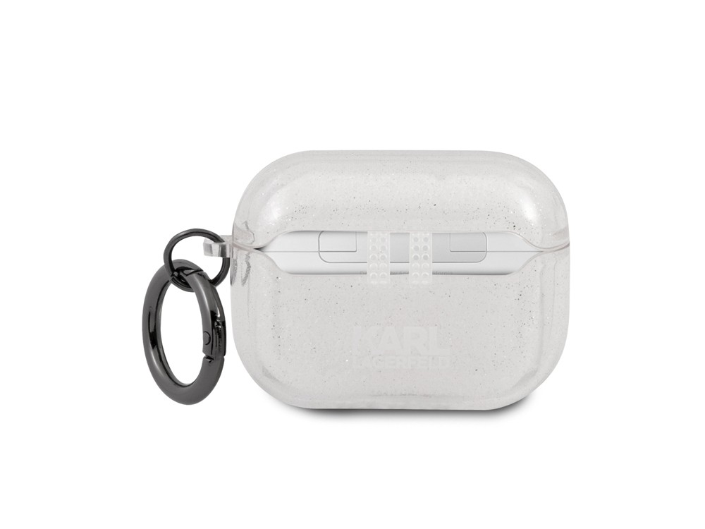 Coque AirPods Pro Karl Lagerfeld anti-choc protégeant l'étui argenté - 2