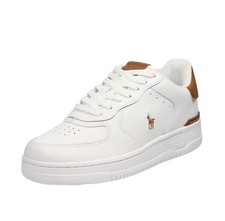 Ralph Lauren Master Court - Sneakers Basse In Pelle Bianco - Uomo Scarpe