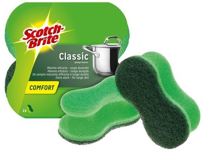 2 Scotch-Brite Topfreiniger Classic Comfort, Farbe: grün