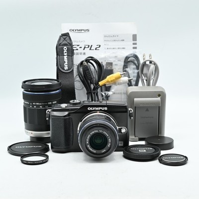 OLYMPUS PEN E-PL2 Black Double Lens Kit [Near Mint]