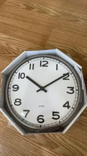 New in box , Sealed , IKEA PUGG Wall clock stainless steel 12'' free FAST ship