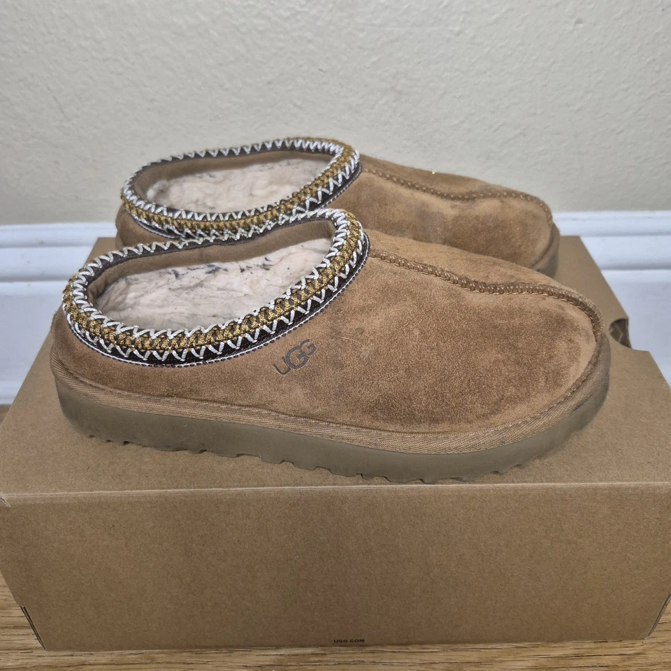 Zapatilla para mujer UGG Tasman sin cordones piel de oveja castaño 7 Foto 3 de 4