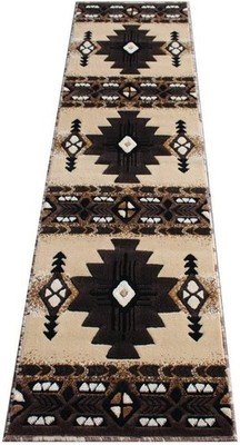 YHSF Southwest Native American Area Rug 2 Feet x 7 Feet Berber Color