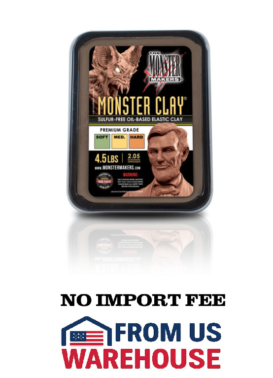 Monster Clay Premium Grade Modeling Clay - Medium - (4.5lb Tub) - NEW SIZE