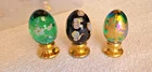 Fenton Eggs Hand Painted Lot of 3 Limited Edition