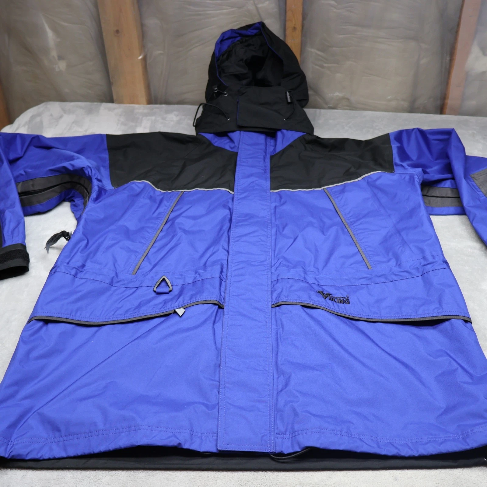 Viking Jacket Mens Large Blue Tempest Tri-Zone Waterproof 3in1 Shell Artic Rain