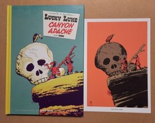 LUCKY LUKE CANYON APACHE BLACK & WHITE  TL 1300 ex EO ETAT NEUF timbré ex-libris