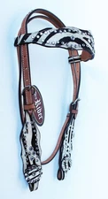 Show Tack Bridle Horse Western Leather Rodeo Headstall  8501H