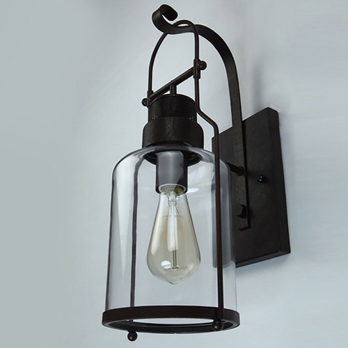 Retro Lantern Antique Vintage Rustic Lamp Wall Sconce Light Fixture Indoor New - Picture 7 of 9