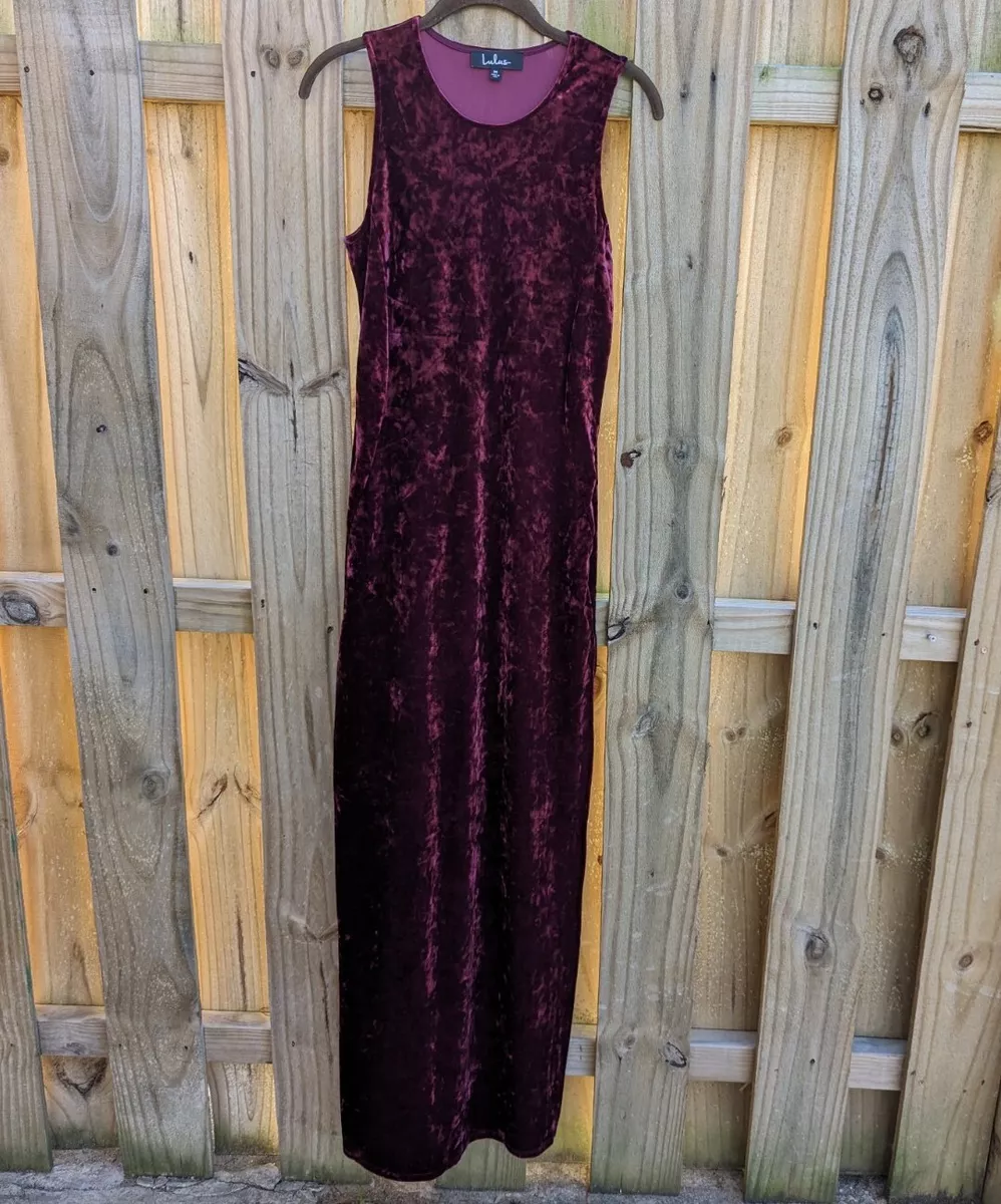 Crushed velvet hotsell long dress