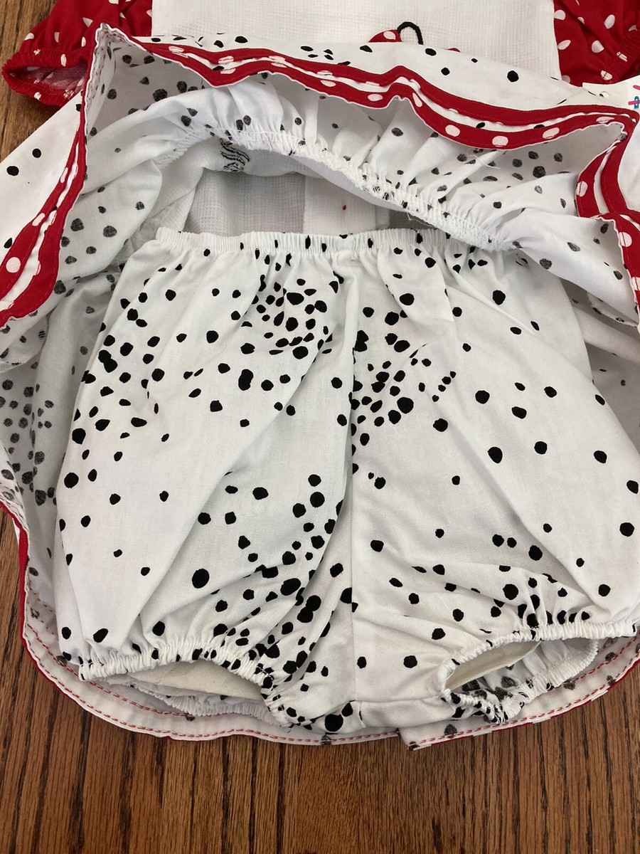 Vtg New 80s Maty Sport Red White Dalmatian Kitten Girls Dress with Bloomers Sz 4 View 4