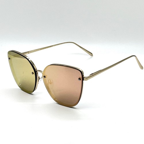 Oversized Sunglasses Lady Shades Luxury Gold Mirror Eye Glasses Cat Fancy Trendy - Picture 23 of 27