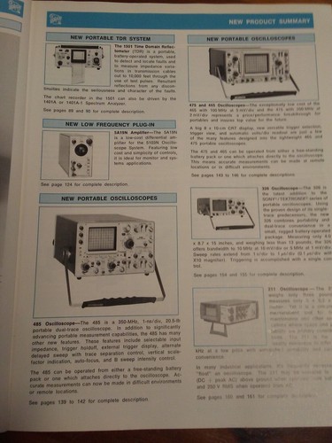 Tektronix Products Catalogs 1970 1971 1973 1974 1975 1976 1977 1978 1979 - Picture 33 of 98