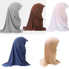 Muslim Children's Women's Prayer Headscarf Wrap Instant Shawls Turban Caps Hat