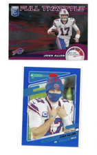 Josh Allen 2021 Donruss Blue Press Proof Variation 2020 Elite Pink Full Throttle