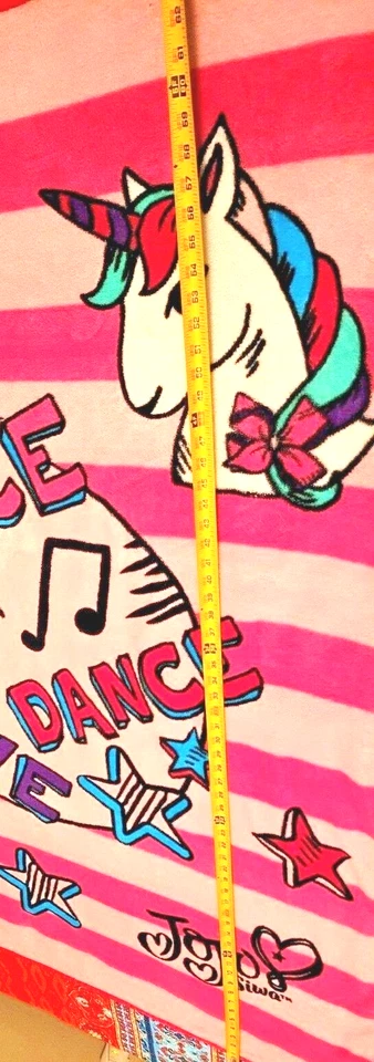 Manta JOJO SIWA LOVE, PEACE, DANCE Rosa Rayas 43" x 64" Foto 3 de 4