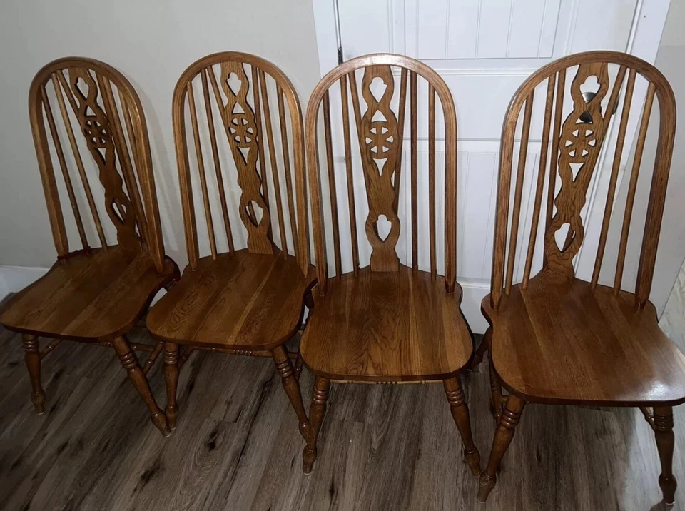 Vintage Mid - Century Oak Windsor风格餐椅 — 第 4/4 张图片