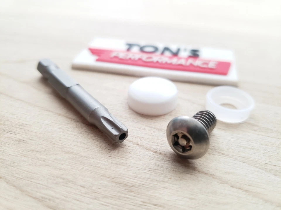 Stainless Steel Anti Theft Torx Bolt Harley Seat Mounting Rear Fender White Cap - Image 2 of 3