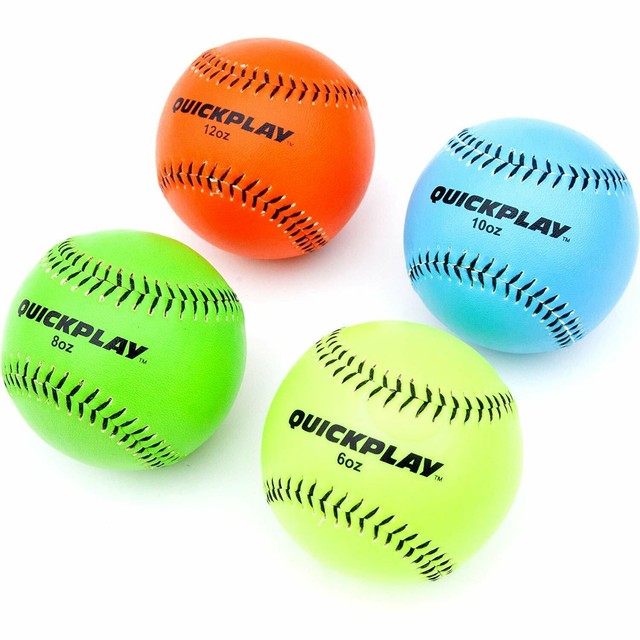 Weighted Baseballs Set of 4 6oz 8oz 10oz 12oz Training Baseball