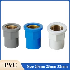 PVC 1/2" 3/4" 1" BSP Female Brass Straight Connectors Pipe Fitting Adapter