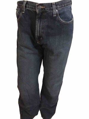 Eddie Bauer Blue Denim Jean 36x34 Relaxed Fit 100% Cotton EB294  - Leg End Wear