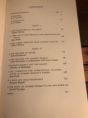An unfinished autobiography Gilbert Murray 1960 2nd Printing Of 1st Edition HC - 第 5/6 張圖片