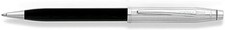 Cross Century II Diamond Pattern Chrome and Black Lacquer Ball Pen AT0082WG-91 