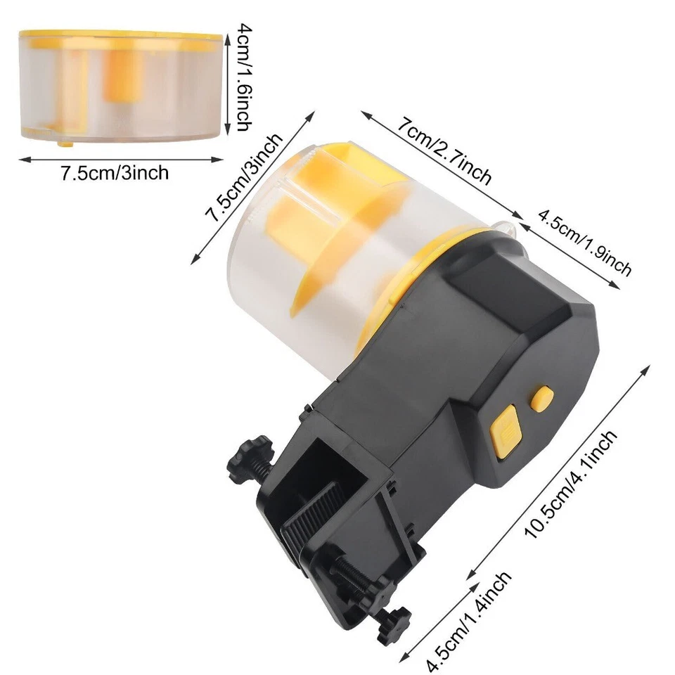 Dispensador automático de alimentos para peces alimentador automático para peces de acuario - temporizador de vacaciones para pecera Foto 3 de 4