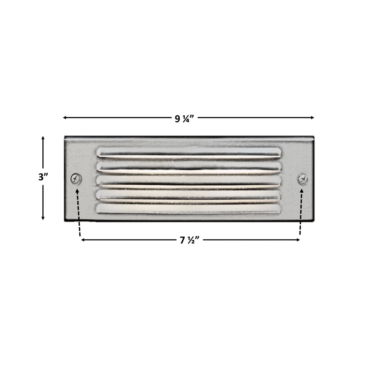 9 1 4 Inch Brass Louvered Step Lights Recessed Lighting Faceplate Cover