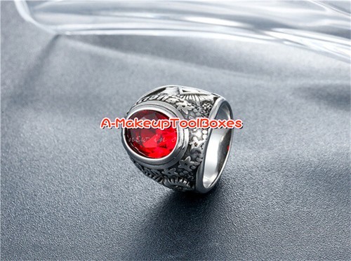 Men's Stainless Steel Satanic Illuminati Eye Masonic Gemstone Ring 7-13# J446 - Picture 12 of 16