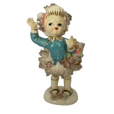 Vintage Lipper & Mann Flower Basket Bloomer Girl 6.5" Tall Spaghetti Trim