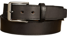 Black Italian Leather Dress Belt Quality USA Handcrafted