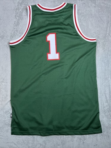 New Rare Oscar Robertson Size XL Reebok Green Swingman Bucks Jersey +2 Length - Picture 11 of 14