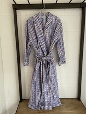 EUC Lanz of Salzburg Women's Tyrolean Flannel Wrap Robe SZ M Cottage Prairie