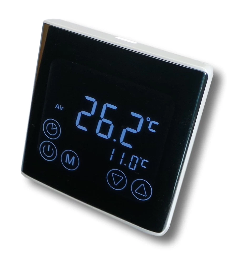 SM-PC Termostato digitale LED touchscreen termostato ambiente nero bianco #a61