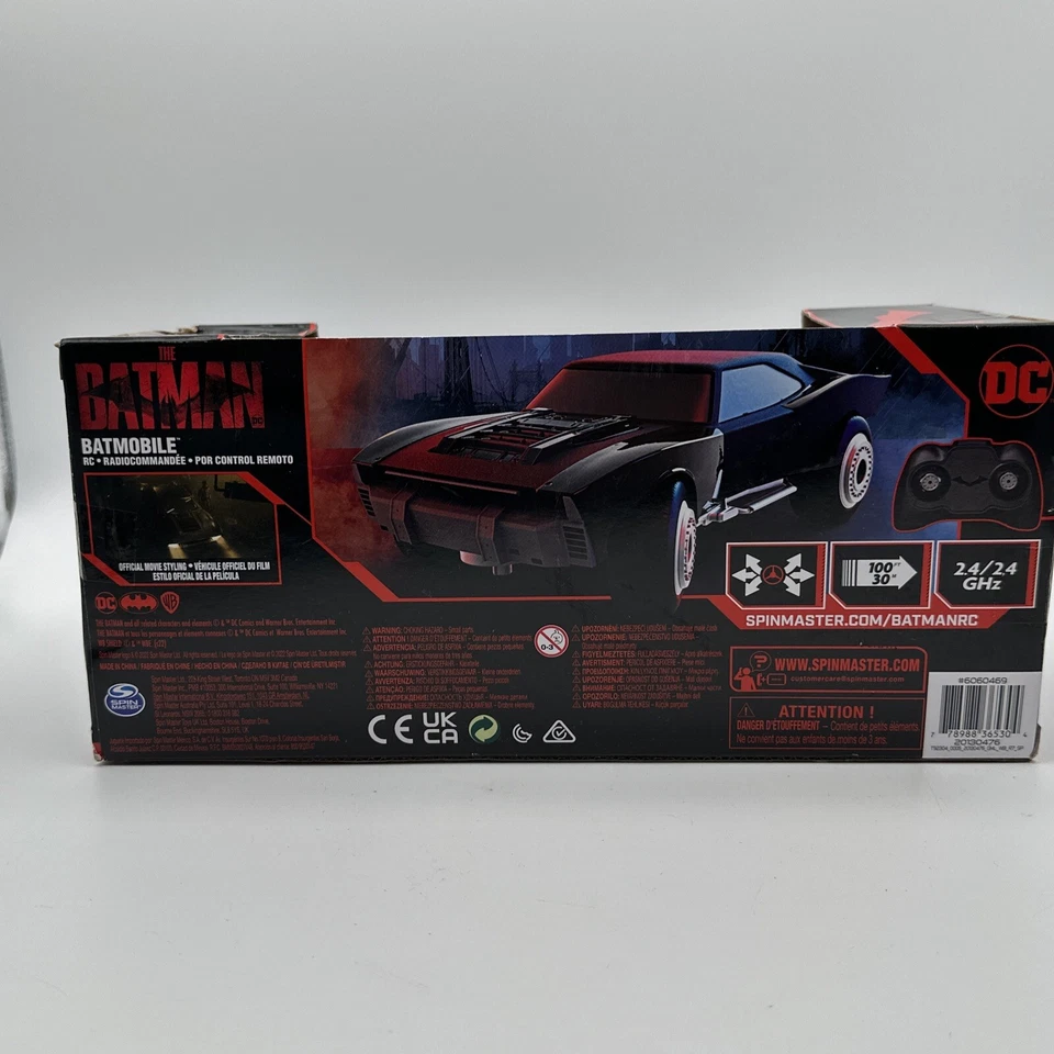 DC Comics The Batman Batmobile Remote Control Car 2022 Spin Master NEW - Image 2 of 4