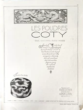 Les Poudres Coty Beauty Face Powder Vintage 1927 Ad Cosmetics Decor