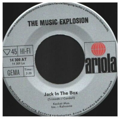 The Music Explosion Jack In The Box Vinyl Single 7inch Ariola