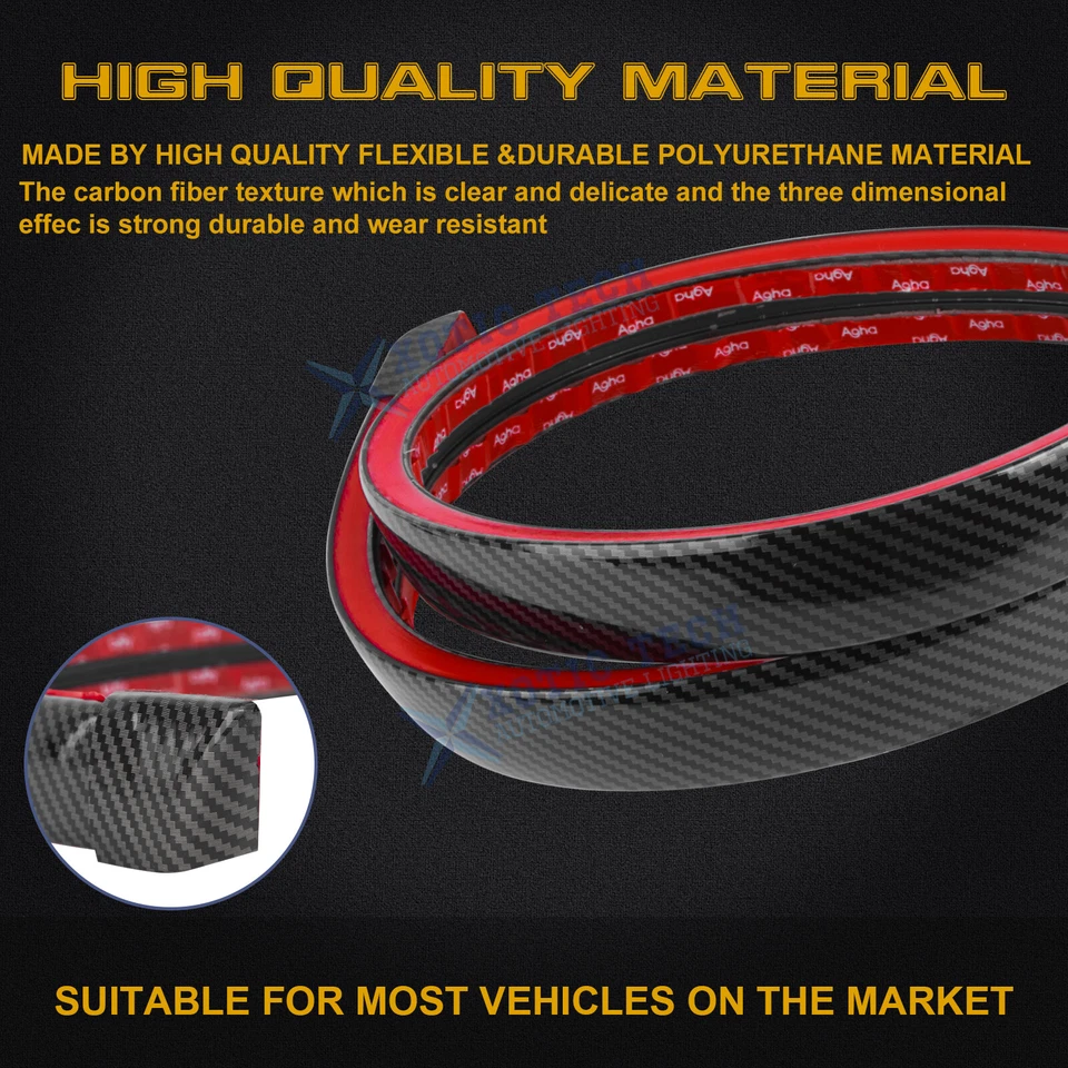 51-дюймовый универсальный задний спойлер закраина багажника светодиодная лента крыло крыша сигнал тормоз задний фонарь - Изображение 3 из 4