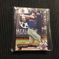 (10) 2017 BOWMAN DRAFT #BD-24 QUINN BRODEY PROSPECT LOT  NEW YORK METS