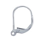 12 Sterling Silver Lever-Back Ear Wire with Open Ring Rio Grande (6 pairs) — photo 4