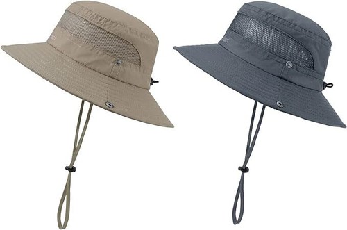 Kids Sun Hat Boys Sun Hat Sun Protection UPF 50+ Cap Wide Brim Summer Beach H... - Picture 2 of 6
